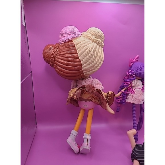 Lalaloopsy Lot x3 WAFFLE CONE DOLL COMPLETE Dress Neopolitan Full Size - Picture 9 of 13